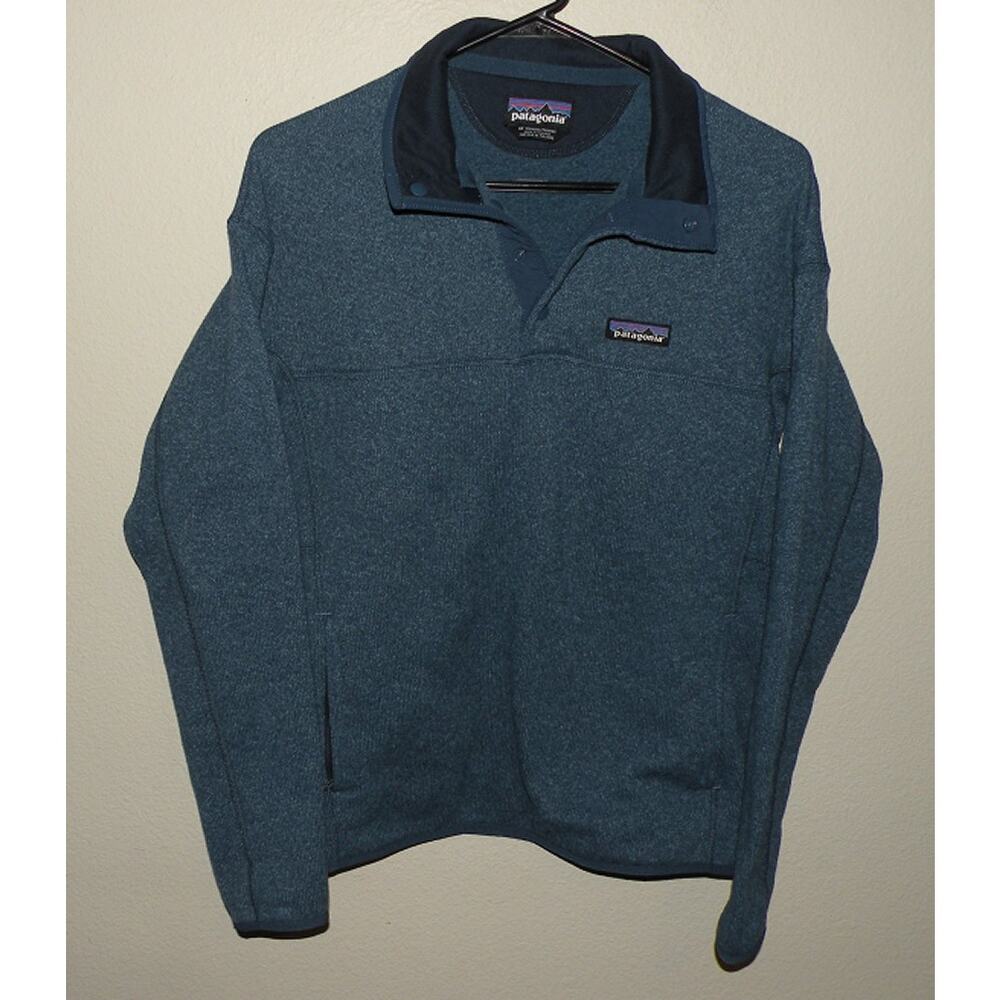 Patagonia Worn Wear Women's Medium Quarter Snap Fleece Jacket Blue